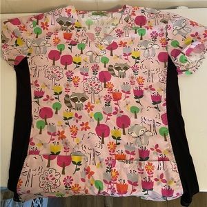 Pattern Scrub Top